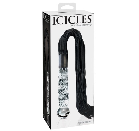 Icicles - Ekskluzywne Szklane Dildo Z Pejczem